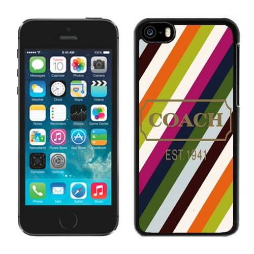 Coach Stripe Multicolor iPhone 5C Cases DQX | Women - Click Image to Close